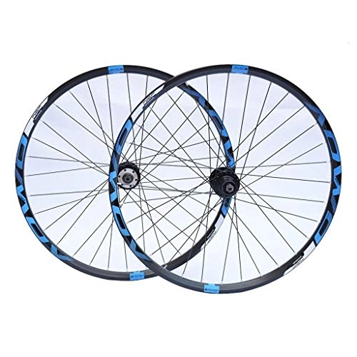 Mountain Bike Wheel : VHHV Mountain Bike Wheel Set 26 27.5 29 Inch Front Rear Wheels Aluminum Alloy Double Wall Rim 8 9 10 Speed (Size : 27.5 inches)