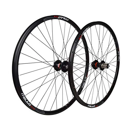 Mountain Bike Wheel : VHHV Mountain Bike Wheelset 26 Inch, MTB Bicycle Wheel Aluminum Alloy Double Wall Rim 32H Quick Release for 7 / 8 / 9 / 10 Speed Cassette