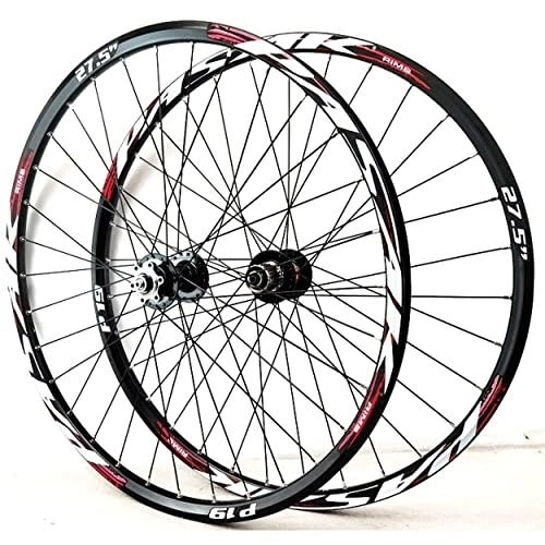 Mountain Bike Wheel : vivianan 26 27.5 29 Inch MTB Bike Wheelset Quick Release Disc Brake Mountain Bicycle Wheelset, Aluminum Alloy Rim 32H Front Rear Wheels Fit 7-11 Speed Cassette (Color : Black hub, Size : 29inch)