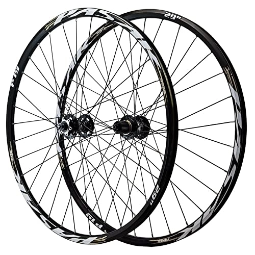 Mountain Bike Wheel : vivianan Mountain Bike Front & Rear Wheels, 26 / 27.5 / 29" Bicycle Wheelset For 7 8 9 10 11 12S, MTB Wheelset Disc Brake 32H Quick Release Double Wall Rims (Color : Gold label, Size : 29inch)