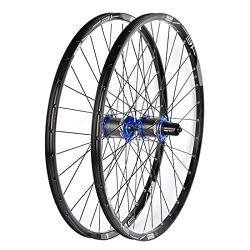 Mountain Bike Wheel : VPPV 26 / 27.5 / 29 Inch Mountain Bike Wheels Rim, Magnesium Alloy Downhill Cycling Quick Release Wheelset for 8 9 10 11 Speed (Color : Blue, Size : 29inch)