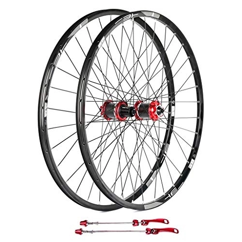 Mountain Bike Wheel : VPPV 26 / 27.5 Inch Bike Wheelset MTB Downhill Quick Release Disc Brake Hybrid / Mountain Cycling Bicycle Wheel (Color : Red, Size : 29inch)