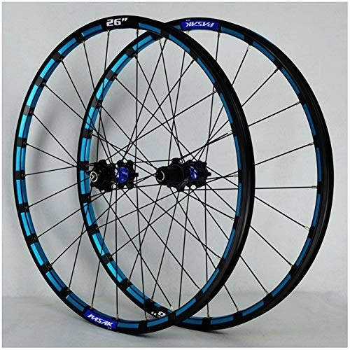 Mountain Bike Wheel : VPPV Mountain Bicycle Wheels 26 Inch Aluminum Alloy Quick Release 24 Hole Disc Brake Hybrid / MTB Rim 11 Speed (Color : Black, Size : 26inch)