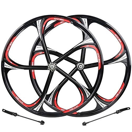 Mountain Bike Wheel : VTDOUQ 26 inch MTB bicycle wheelset hub, magnesium alloy bearing Integrated rim mountain bike card type wheel