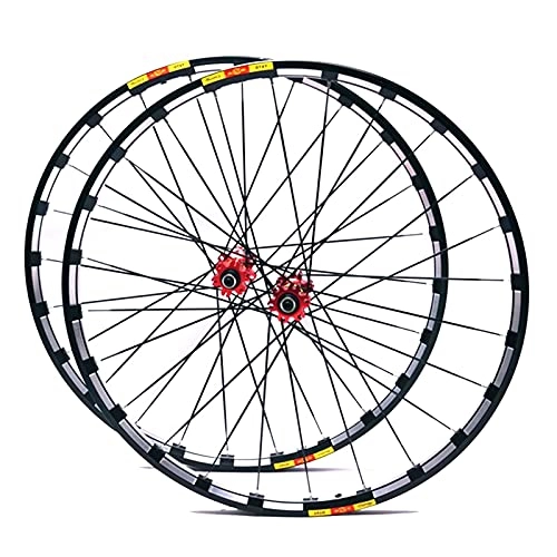 Mountain Bike Wheel : VTDOUQ Bicycle wheel 26 / 27.5 / 29 in MTB bicycle wheel set aluminum alloy double wall rim quick change card flywheel disc brake 7-11 speed 1830g