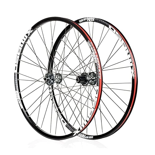 Mountain Bike Wheel : VTDOUQ Bicycle wheel set 26 27.5 inch MTB bicycle wheels Double-walled light alloy rim 23 mm cassette hub sealed Bearing disc brake QR 8-11 Speed ​​1850g 32H