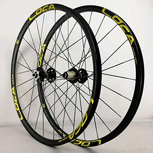 Mountain Bike Wheel : VTDOUQ Bicycle wheel set 26 inch MTB disc brake Bicycle double-walled alloy rim QR cassette hub 8-12 Speed ​​Sealed Bearing 24H