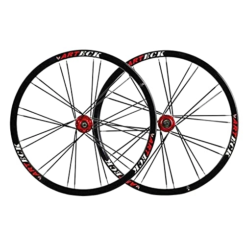 Mountain Bike Wheel : VTDOUQ Mountain bike wheel set 26"MTB bicycle double-walled alloy wheel quick release disc brake seal bearing 7 8 9 10 S 24H F1077g R1265g