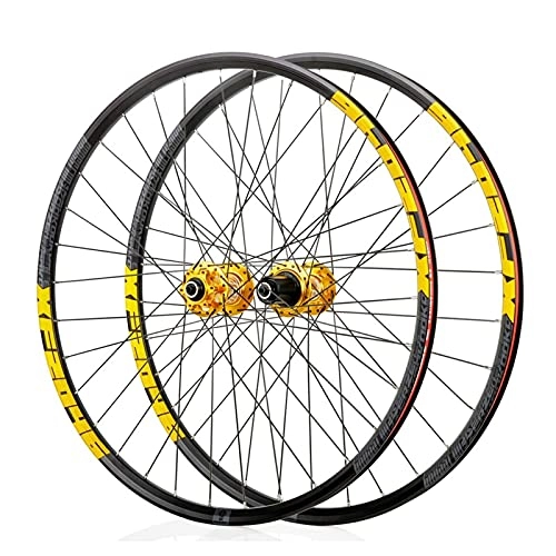 Mountain Bike Wheel : VTDOUQ MTB bicycle wheel bicycle wheel set 26 27.5 29 inch double-walled light alloy rim 18.5 mm cassette hub sealed bearing disc brake QR 7-11 speed 1920g 32H