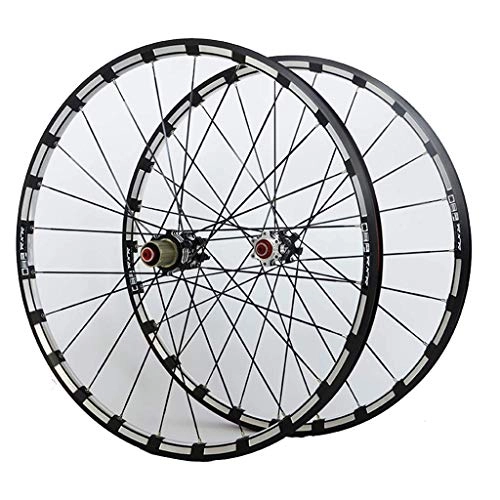 Mountain Bike Wheel : VTDOUQ MTB bicycle wheel for 26 27.5 29 inch bicycle front wheel rear wheel set double layer aluminum rim 7 Palin bearing disc brake QR 7-11 speed 24H 1742g