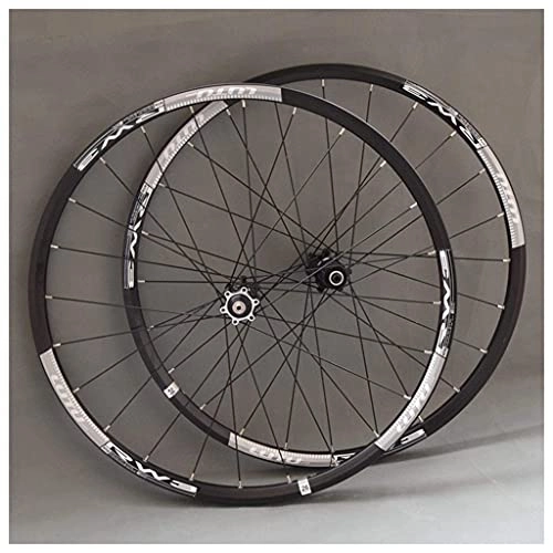 Mountain Bike Wheel : VTDOUQ MTB bicycle wheel set 26" / 27.5" / 29"double-walled alloy wheel disc brake bicycle front and rear wheels QR 7-11 speed cassette hubs sealed bearing
