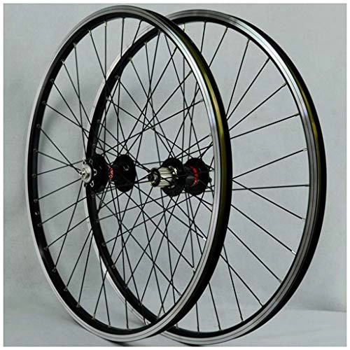 Mountain Bike Wheel : VTDOUQ MTB bike front wheel rear wheel for 26 inch bicycle wheel set double layer aluminum rim 6 sealed bearing washer / rim brake QR 7-11 speed 32H