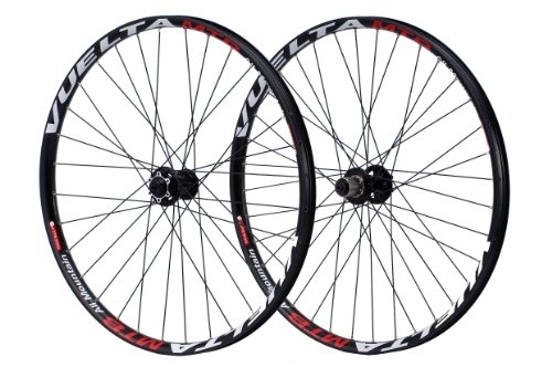 Mountain Bike Wheel : Vuelta MTB All Mountain Wheel Set (Black, 26-Inch)