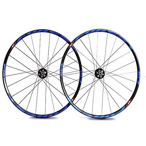 Mountain Bike Wheel : WANGT Mountain Bike Wheelset, 26 27.5 in Bicycle Wheelset High Performance Sealed Lightweight Alloy Construction Easy To Install, B, 26