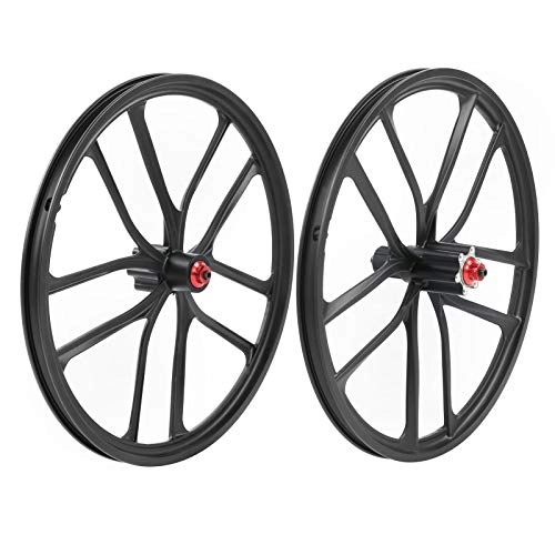 Mountain Bike Wheel : Weikeya Casette Wheel Set, Black Stable Performance Flexible Quick Release Disc Brake Wheel for 20in Bicycle for Mountain Bike
