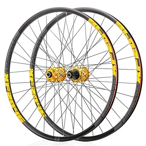 Mountain Bike Wheel : Wheel For Mountain Bike 26" / 27.5" / 29" Bicycle Wheelset MTB Double Wall Rim QR Disc Brake 8-11S Cassette Hub 6 Ratchets Sealed Bearing