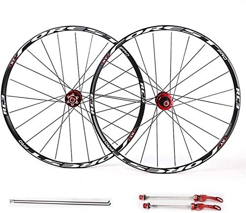 Mountain Bike Wheel : Wheel Mountain Bike for 26" 27.5" Double Wall Rim Set, Disc Rim Brake 7 8 9 10 11speed Sealed Bearings Hub (Color : White, Size : 26inch)