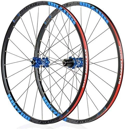 Mountain Bike Wheel : Wheels Mountain bike front wheel rear wheel, 26" / 27.5" bicycle wheelset light alloy rims quick release type disc brake rim 24-hole Shimano or Sram 8 9 10 11 speed ( Color : Blue , Size : 27.5in )