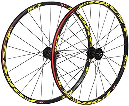 Mountain Bike Wheel : Wheels Mountain bike wheelset 26 inch bicycle wheels double-walled aluminum alloy disc brake wheel set quick release Palin Bearing 8 / 9 / 10 speed bicycle hub dynamo 100mm ( Color : 27.5in )