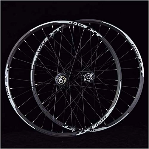 Mountain Bike Wheel : Wheels MTB Bicycle Wheelset 26 27.5 29 In Mountain Bike Double Layer Alloy Rim Sealed Bearing 7-11 Speed Cassette Hub Disc Brake(Size:26inch, Color:C)