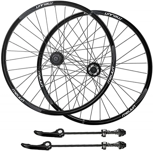 Mountain Bike Wheel : Wheelset 20" Mountain Bike Wheelset, 32H Hub Disc Brake 406 Rim BMX MTB Bicycle Quick Release Wheels for 7 / 8 / 9 / 10 Speed Cassette 1710g road Wheel (Color : Black, Size : 406)