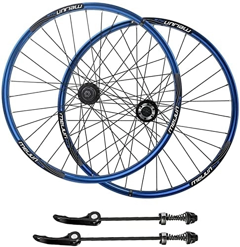 Mountain Bike Wheel : Wheelset 20" Mountain Bike Wheelset, 32H Hub Disc Brake 406 Rim BMX MTB Bicycle Quick Release Wheels for 7 / 8 / 9 / 10 Speed Cassette 1710g road Wheel (Color : Blue, Size : 406)