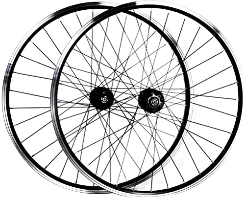 Mountain Bike Wheel : Wheelset 26 27.5 29" Mountain Bike Wheelset, Bicycle Wheels 32 Holes Hub QR Disc Brake V Brake MTB Rim for 7 / 8 / 9 / 10 / 11 / 12 Speed Cassette road Wheel (Color : Black, Size : 27.5inch)