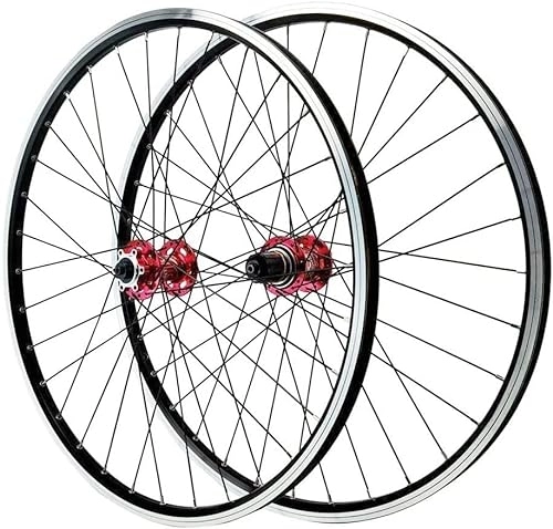 Mountain Bike Wheel : Wheelset 26 / 27.5 / 29" MTB V Disc Brake WheelSet, Mountain Bike Rim 32H Hub for 7 / 8 / 9 / 10 / 11 / 12 Speed Cassette Quick Release Bicycle Wheels road Wheel (Color : Red, Size : 29inch)
