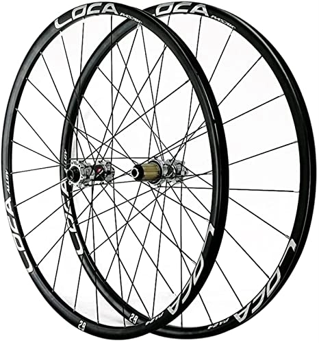 Mountain Bike Wheel : Wheelset 26 / 27.5 / 29in Bicycle Wheelset, 24H Thru Axle Ultralight Aluminum MTB Rim Disc Brake Mountain Bike Wheels for 8 9 10 11 12 Speed road Wheel (Color : Silver-2, Size : 27.5")