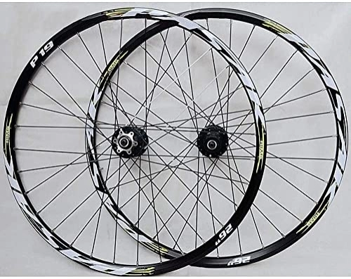 Mountain Bike Wheel : Wheelset 26 Inch 27.5 Inch 29 Inch MTB Bike Wheel Set, Card Wheel Mountain Bike Wheel Disc Brake Road Bike Quick Release road Wheel (Color : Gold, Size : 29inch)