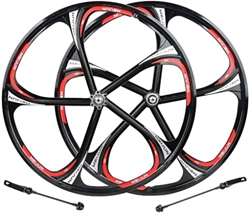 Mountain Bike Wheel : Wheelset 26In MTB Magnesium Alloy Wheelset, Double Wall Bicycle Rim Quick Release Sealed Bearing Disc Brake Wheel 7 / 8 / 9 / 10 Speed Cassette road Wheel
