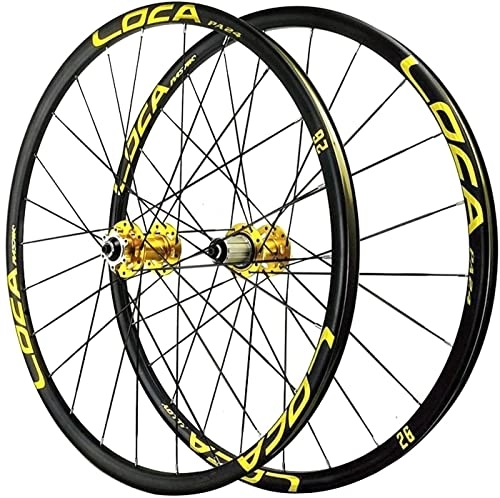 Mountain Bike Wheel : Wheelset Bike Wheelset 26 27.5 29In, MTB Disc Brake Bicycle Rim 24 Spokes Quick Release Wheel for 8-12 Speed Cassette Sealed Bearing road Wheel (Color : G, Size : 27.5inch)