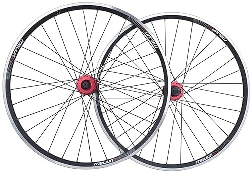 Mountain Bike Wheel : Wheelset Mountain Bike Wheelset 26" Quick Release Bicycle Rim MTB C / V Brake Disc Brake Wheels 32H for 7 / 8 / 9 / 10 Speed Cassette Hub road Wheel (Color : Black, Size : 26 inch)