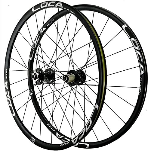Mountain Bike Wheel : Wheelset Mountain Cycling Wheelsets 26 / 27.5 / 29in, Double Wall MTB Rim Bike Quick Release Disc Brake Rear Wheel 7 / 8 / 9 / 10 / 11 / 12 Speed road Wheel (Color : Black, Size : 27.5inch)