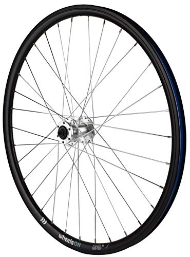 Mountain Bike Wheel : wheelsON 26 inch Front Wheel Mountain Bike QR Disc 32H Black / Silver Spokes