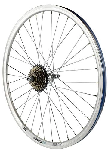 Mountain Bike Wheel : wheelsON 26 inch Rear Wheel + 7 Speed Freewheel Hybrid / Mountain Bike 36H Silver