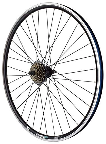 Mountain Bike Wheel : wheelsON 700c Rear Wheel + 7 speed Freewheel Hybrid / Mountain Bike Black 36H Rim Brake