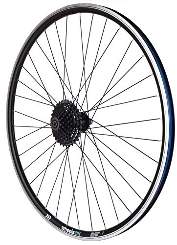 Mountain Bike Wheel : wheelsON 700c Rear Wheel 8 / 9 / 10 spd Hybrid / Mountain Bike Double Wall 36h Black (+ 8 spd Shimano Cassette)