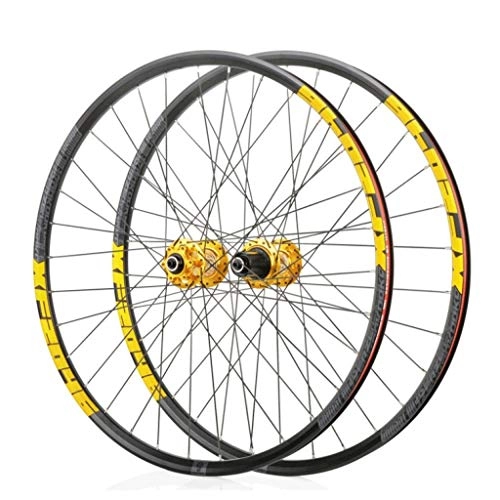 Mountain Bike Wheel : WWL Mountain Bike Wheelset 26"27.5" 29" Quick Release 700C Road Bike Wheels Sealed Bearing Hub Disc Brake 32hole CompatIble 7 / 8 / 9 / 10 / 11 Speed (Color : C)