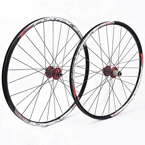 Mountain Bike Wheel : WWL Mountain Bike Wheelset 26"27.5" Quick Release Front 2 Rear 4 Bearings Sealed Bearing Hub Disc Brake 24hole CompatIble 7 / 8 / 9 / 10 / 11 Speed (Color : D, Size : 27.5inch)