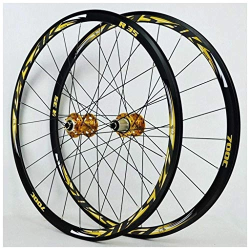 Mountain Bike Wheel : XCZZYC Bicycle Wheelset 700C Mtb Road Bike Front & Rear Wheel 29" Disc / Rim Brake 7-11speed Cassette Flywheel Sealed Bearing Hubs 6 Pawls QR 1700g