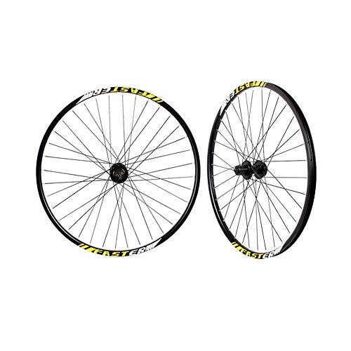 Mountain Bike Wheel : XIAOFEI 27.5 Inch Mountain Bike Wheel Set, Aluminum Alloy Disc Brake Wheels Front And Rear Wheels 27.5x1.95 Wheels A Set Of Front And Rear Wheels (Including Tires), Yellow