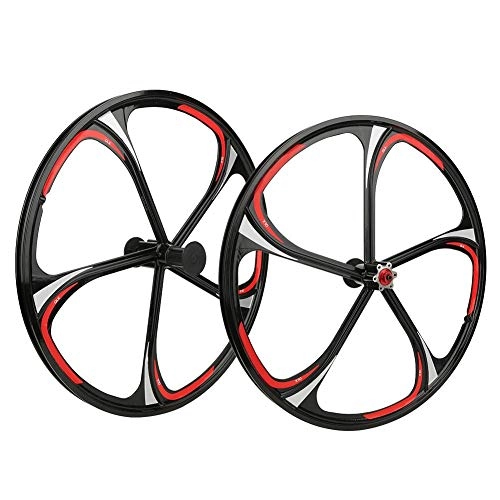 Mountain Bike Wheel : XINMYD Bike Wheel Set, 26in Aluminium Alloy Bike Integrated Hub 5 / 6 Holes Bearing Cassette Wheelset for Mountain Bicycle