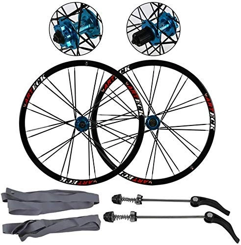 Mountain Bike Wheel : YANGDONG-Bicycle Accessories Bike Wheel Tyres Spokes Rim 26 Inch Aluminum Alloy, Mountain Bike Wheelset Double Walled Disc Brake Quick Release MTB Wheels Rear Wheel Front Wheel Palin Bearing 7 / 8 / 9 / 10