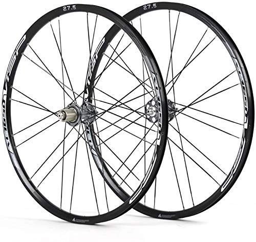 Mountain Bike Wheel : YANGDONG-Bicycle Accessories Bike Wheel Tyres Spokes Rim 27.5 Inch Bike Wheelset, Ultralight MTB Rim Double Wall Aluminum Alloy MTB Cycling Wheels Disc Brake Fast Release Mountain Bike Wheels 8-11 Spe