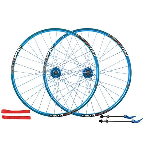 Mountain Bike Wheel : YHSFC Mountain Bike Double Disc Brake Wheel Set 26" 32 Hole Bicycle Wheels Aluminum Alloy, C