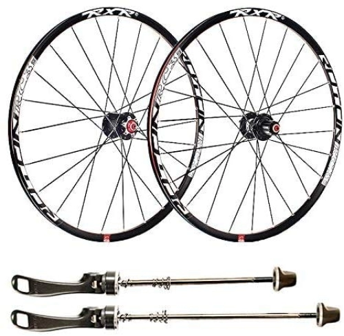 Mountain Bike Wheel : YJTGZ Bike Wheel Tyres Spokes Rim BMX Bicycle Wheelset, 27.5 Inch Bike Rim Double-Walled Aluminum Alloy Disc Mountain Bike MTB Rim Disc Brake Fast Release 24 Perforated Disc 7 8 9 10 11 Speed