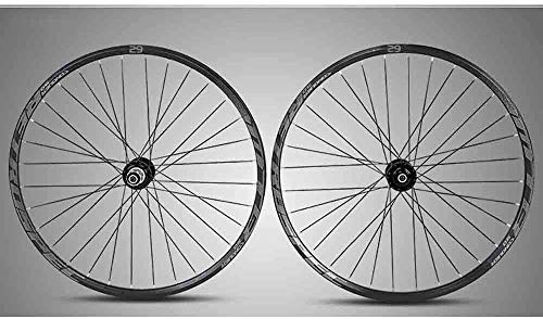 Mountain Bike Wheel : YJTGZ Bike Wheel Tyres Spokes Rim Mountain Bike Wheel 27.5 / 29 Inches, Double Walled MTB Cassette Hub Bicycle Wheelset Disc Brake Hybrid Fast Release 32 Holes 8, 9, 10, 11 Speed
