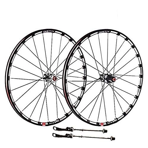 Mountain Bike Wheel : YSHUAI Bike Rear Wheel Mountain Bike Wheelset 26 / 27.5 Inches, Double-Walled Aluminum Alloy Wheels Disc Brake Carbon Fiber Hub Palin Bearings 7 / 8 / 9 / 10 / 11 Speed Cassette, Black, 26inch