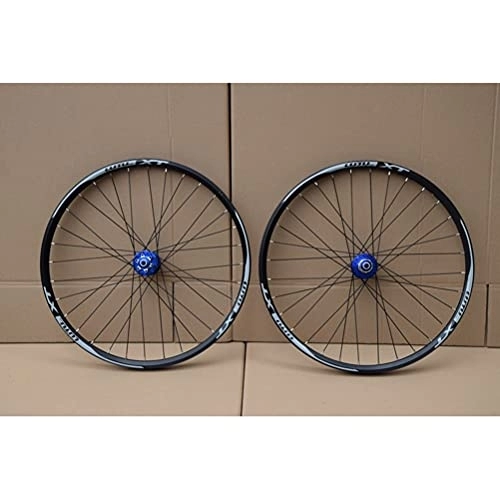 Mountain Bike Wheel : YUDIZWS Mountain Bike Wheelset 26" / 27.5" / 29" Aluminium Alloy Rim Disc Brake Mtb Bicycle Wheel Siutable For 8 9 10 11 Speed Quick Release (Color : Blue, Size : 27.5inch)